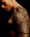 the rock arm and shoulder tattoo